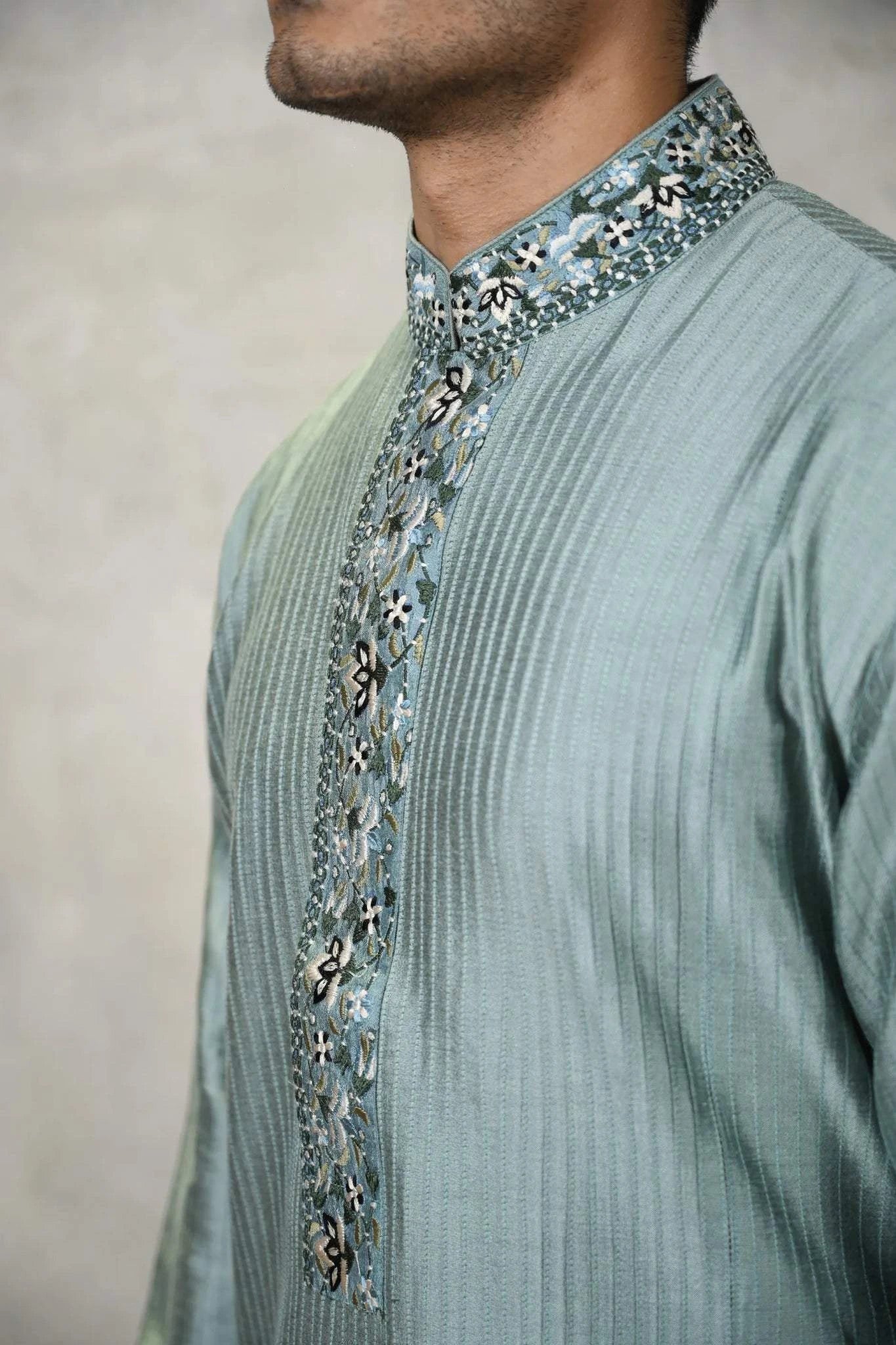 Kurta Pujama - Aquamarine kurta Set For Mens - Tanya Guppta 