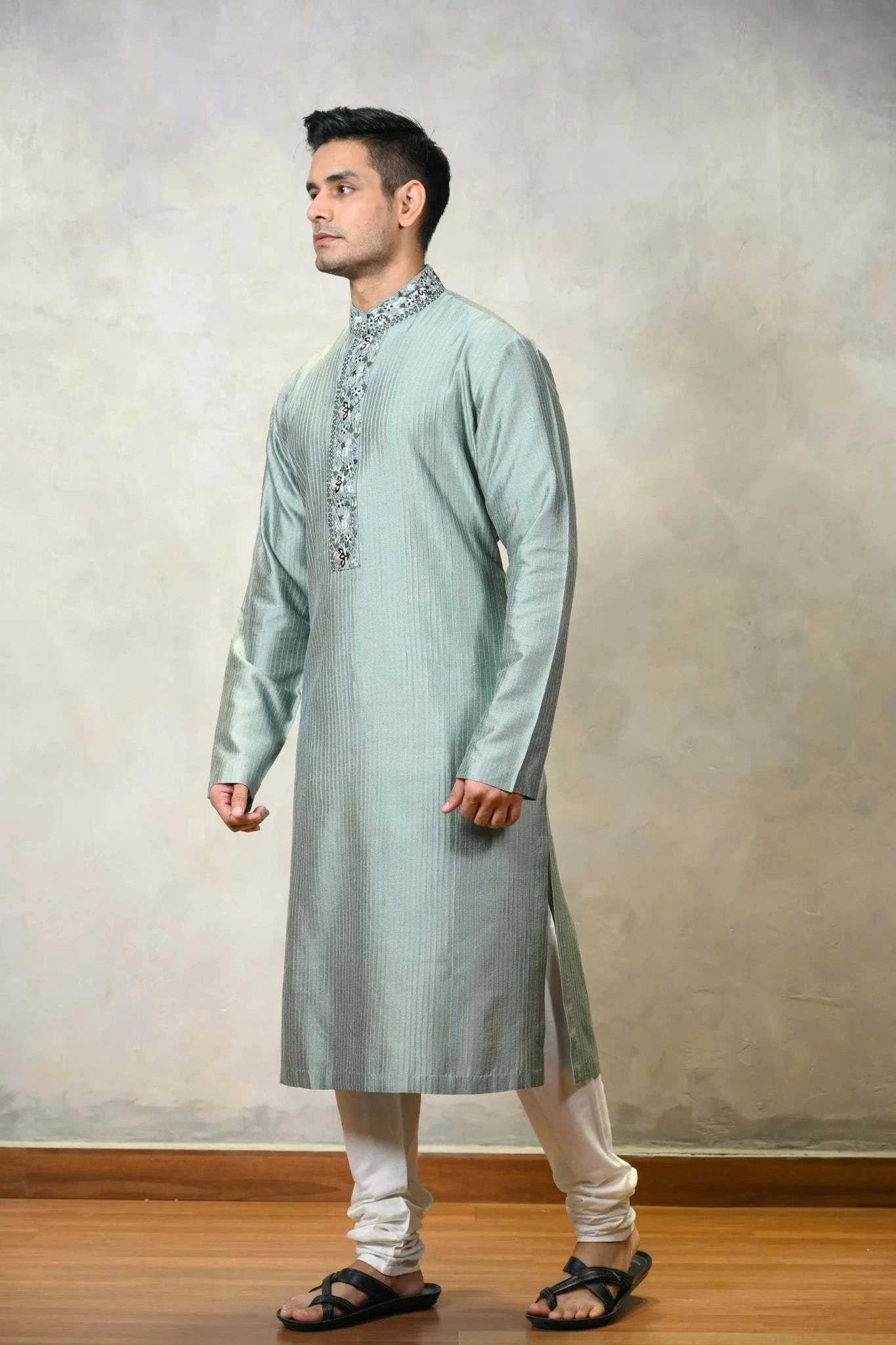 Kurta Pujama - Aquamarine kurta Set For Mens - Tanya Guppta 