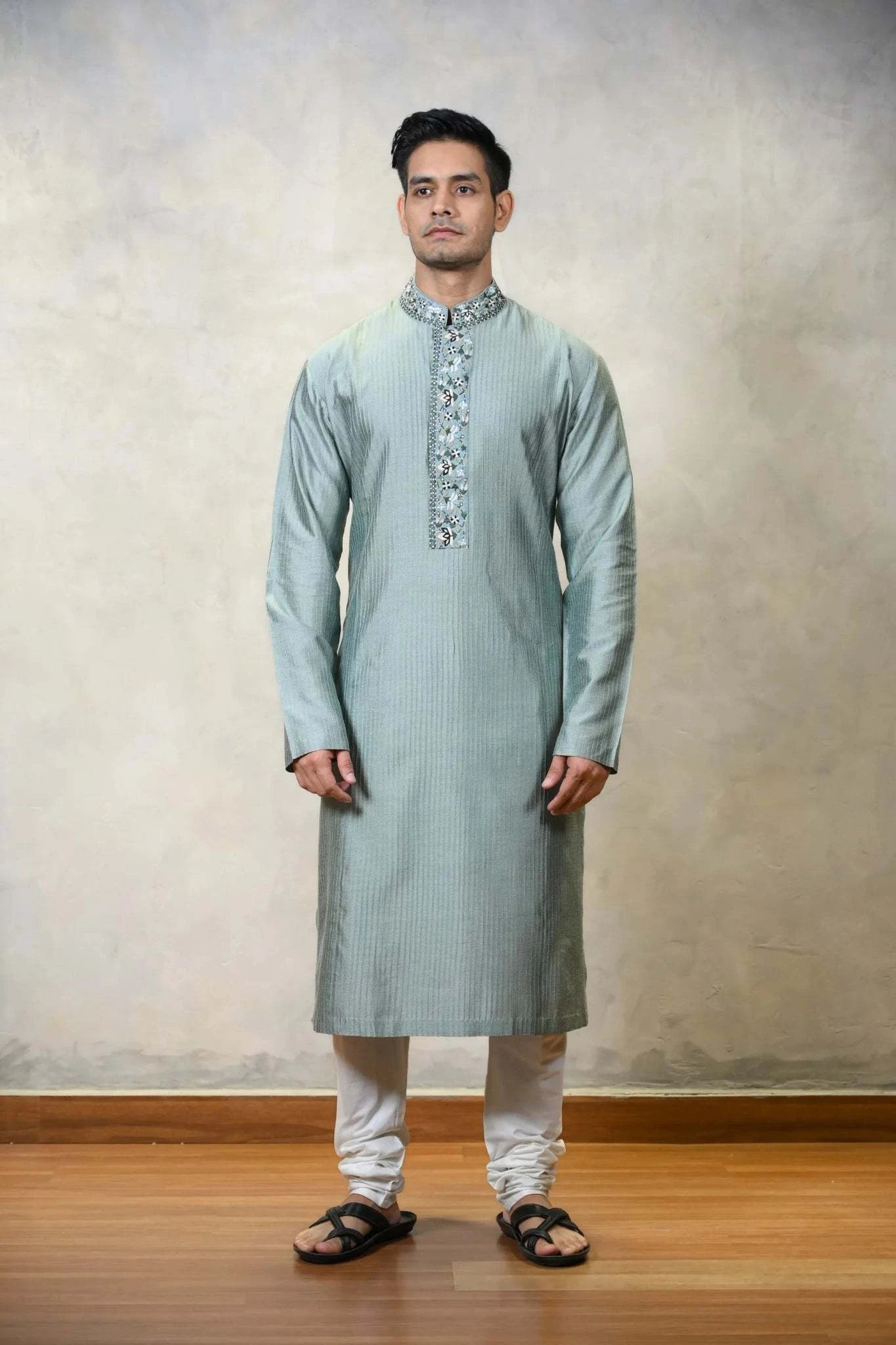 Kurta Pujama - Aquamarine kurta Set For Mens - Tanya Guppta 