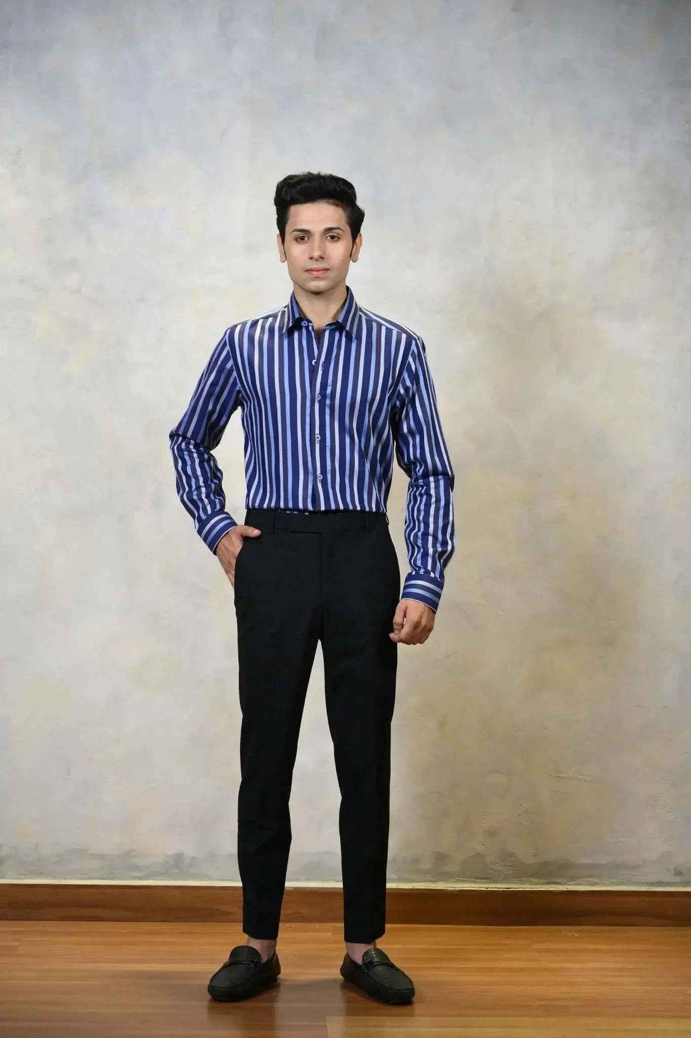 Cobalt Striped Shirt  Cobalt Striped Shirt  tanyaguppta