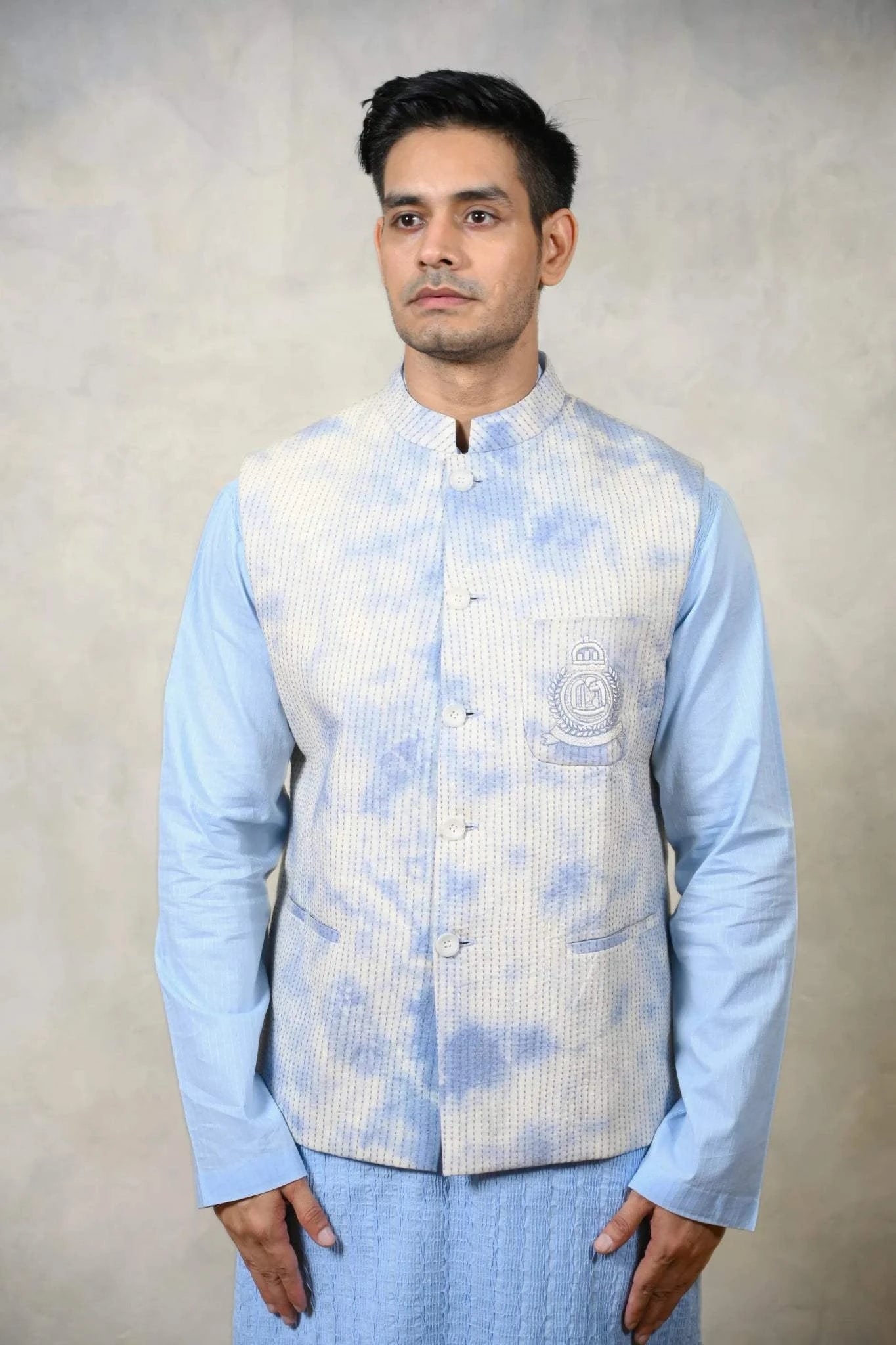 Embroidered Nehru Jacket - Buy One of a Kind Iris Jacket Online - Tanya Guppta 
